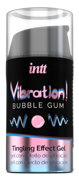 Жидкий интимный гель с эффектом вибрации Vibration! Bubble Gum - 15 мл. - INTT - купить с доставкой в Твери