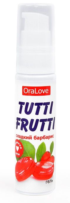 Гель-смазка Tutti-frutti со вкусом барбариса - 30 гр. - Биоритм - купить с доставкой в Твери