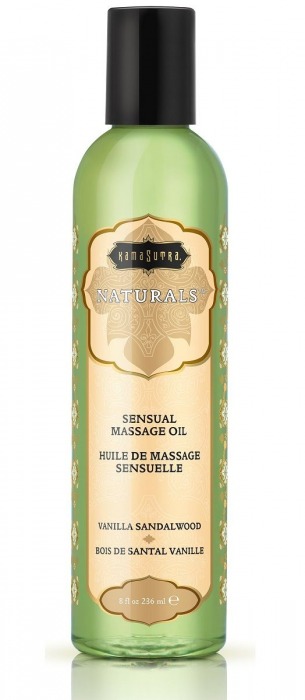Массажное масло Naturals Vanilla Sandalwood с ароматом ванили и сандала - 236 мл. - Kama Sutra - купить с доставкой в Твери