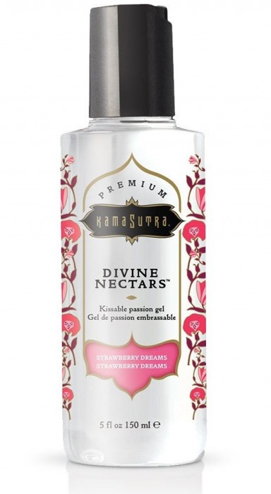 Гель-лубрикант на водной основе Divine Nectars Strawberry Dream с ароматом клубники - 150 мл. - Kama Sutra - купить с доставкой в Твери