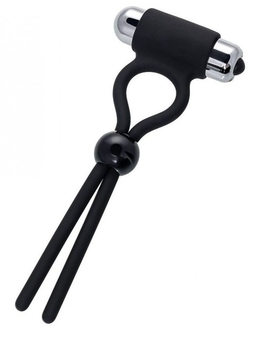 Черное эрекционное лассо Ect с виброэлементом - A-toys - в Твери купить с доставкой