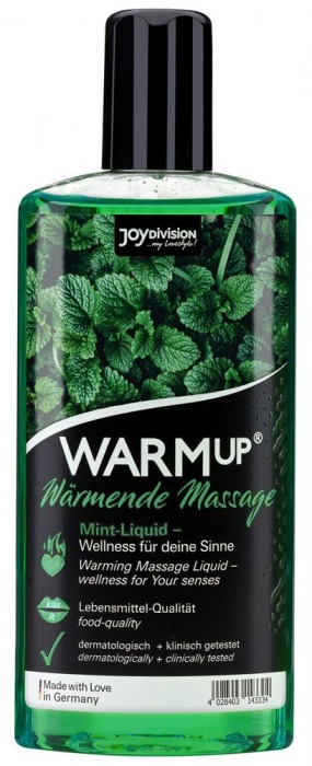 Массажное масло WARMup Mint с ароматом мяты - 150 мл. - Joy Division - купить с доставкой в Твери
