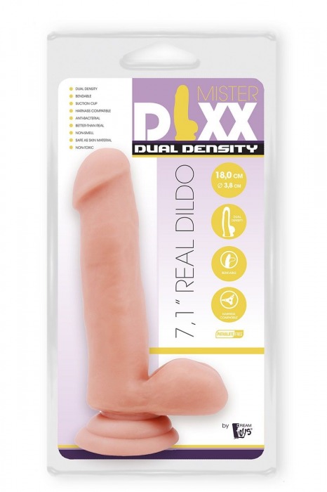 Телесный фаллоимитатор-реалистик Dual Density Dildo - 18 см. - Dream Toys