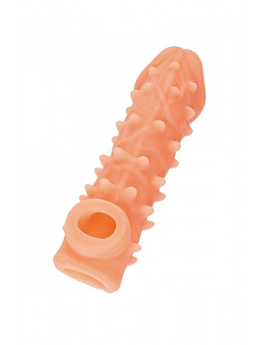 Телесная закрытая насадка с пупырышками Cock Sleeve Size L - 17,6 см. - KOKOS - в Твери купить с доставкой