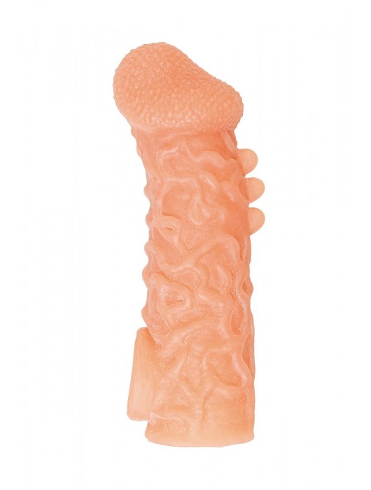 Телесная закрытая насадка с шершавой головкой Cock Sleeve Size S - 13,8 см. - KOKOS - в Твери купить с доставкой