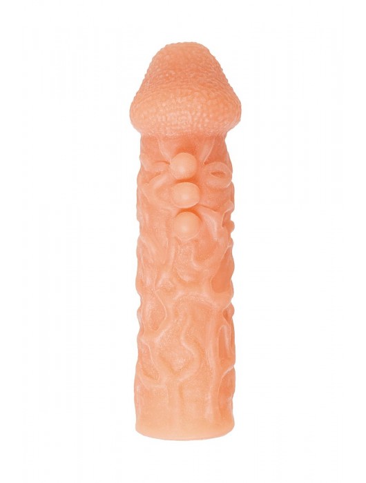 Телесная закрытая насадка с шершавой головкой Cock Sleeve Size S - 13,8 см. - KOKOS - в Твери купить с доставкой