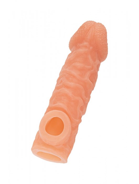 Телесная закрытая насадка с шершавой головкой Cock Sleeve Size S - 13,8 см. - KOKOS - в Твери купить с доставкой