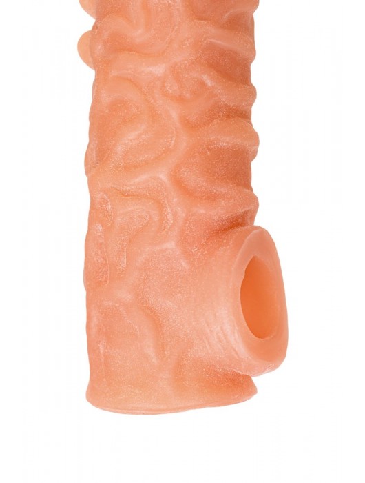 Телесная закрытая насадка с шершавой головкой Cock Sleeve Size S - 13,8 см. - KOKOS - в Твери купить с доставкой