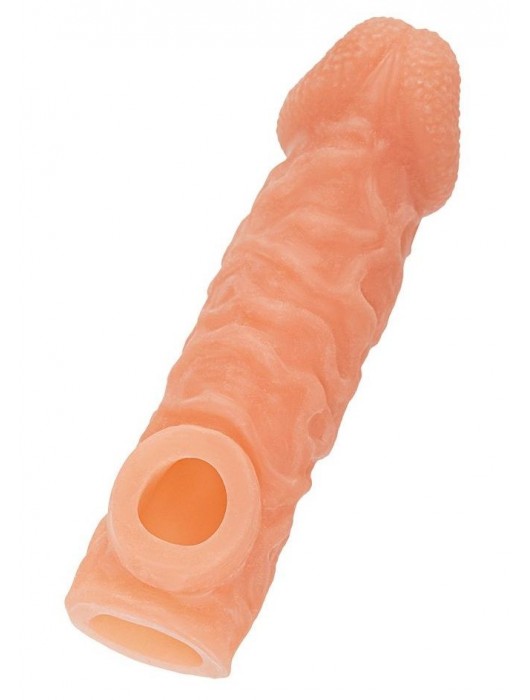 Телесная закрытая насадка с шершавой головкой Cock Sleeve Size S - 13,8 см. - KOKOS - в Твери купить с доставкой