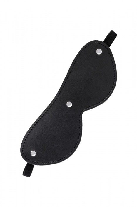 Черная кожаная маска Anonymo с мягким подкладом - ToyFa - купить с доставкой в Твери