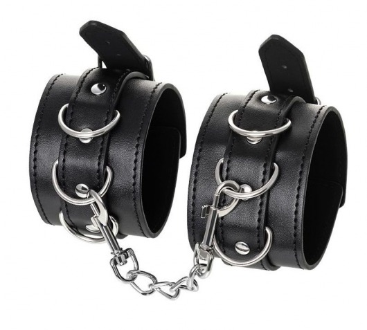Черные оковы Anonymo из искусственной кожи - ToyFa - купить с доставкой в Твери