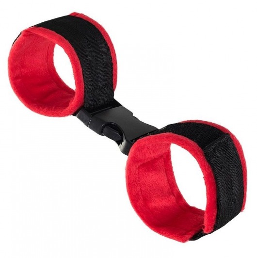 Красно-черные велюровые оковы Anonymo - ToyFa - купить с доставкой в Твери