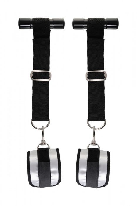 Черно-серебристые фиксаторы для рук на дверь Anonymo - ToyFa - купить с доставкой в Твери