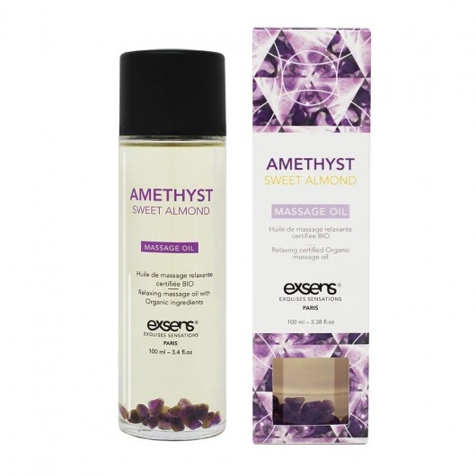 Органическое массажное масло AMETHYST SWEET ALMOND - 100 мл. - Exsens - купить с доставкой в Твери