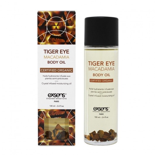 Органическое массажное масло TIGER EYE MACADAMIA - 100 мл. - Exsens - купить с доставкой в Твери