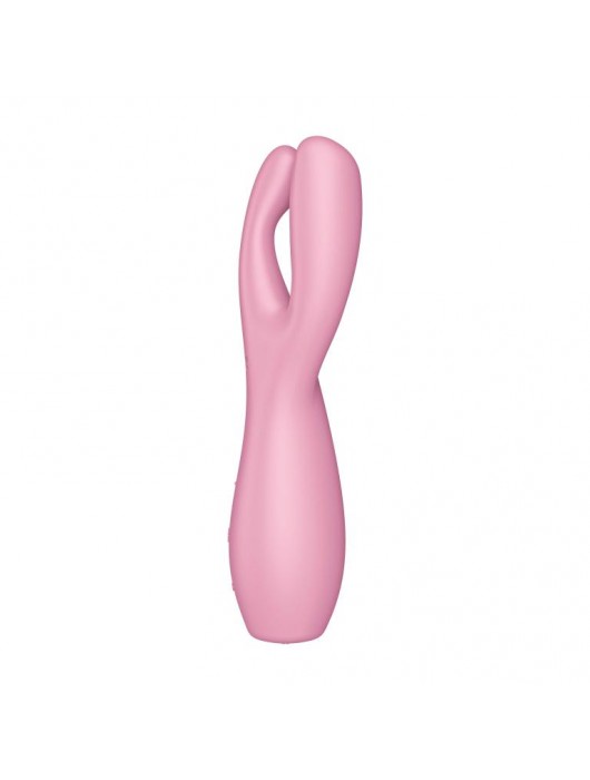 Розовый клиторальный вибромассажер Threesome 3 - Satisfyer