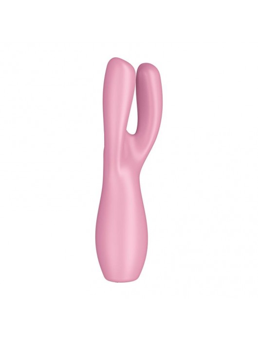 Розовый клиторальный вибромассажер Threesome 3 - Satisfyer