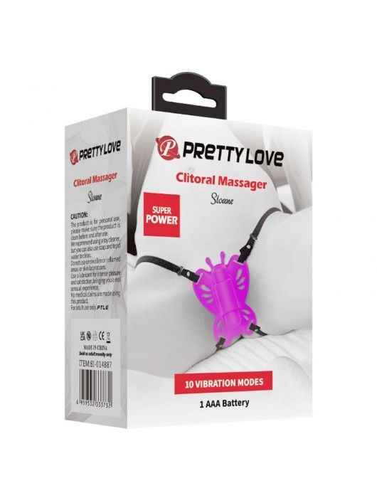 Лиловая вибробабочка на ремешках Sloane - Baile