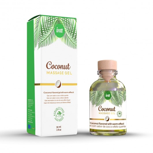Массажный гель с ароматом кокоса Coconut - 30 мл. - INTT - купить с доставкой в Твери