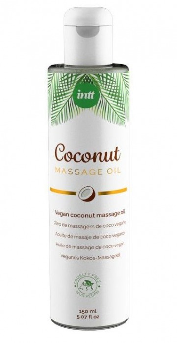 Массажное масло Vegan Coconut - 150 мл. - INTT - купить с доставкой в Твери