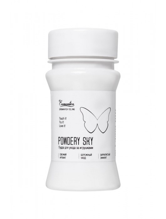 Пудра для ухода за игрушками Powdery Sky с ароматом мяты - 40 гр. - Eromantica - купить с доставкой в Твери