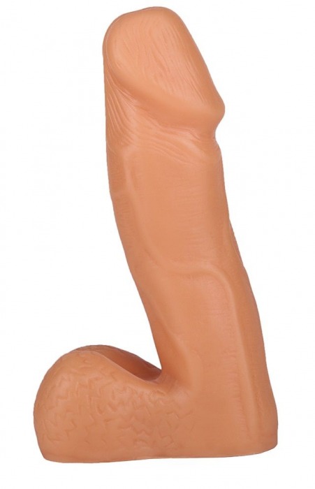 Пустотелый фаллоимитатор с мошонкой - 15,5 см. - Джага-Джага