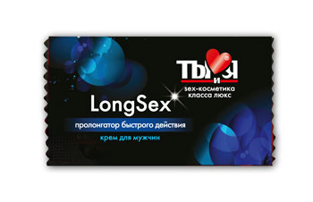 Пролонгирующий крем LongSex в одноразовой упаковке - 1,5 гр. - Биоритм - купить с доставкой в Твери