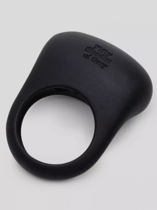 Черное эрекционное виброкольцо Sensation Rechargeable Vibrating Love Ring - Fifty Shades of Grey - в Твери купить с доставкой