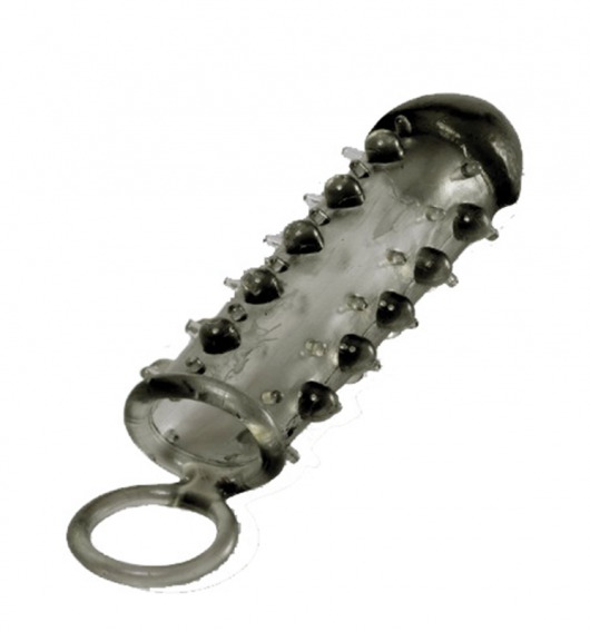 Дымчатая стимулирующая насадка с закрытой головкой SAMURAI PENIS SLEEVE BLACK - 14,5 см. - NMC - в Твери купить с доставкой