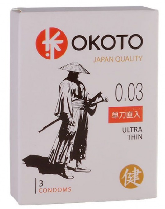 Ультратонкие презервативы OKOTO Ultra Thin - 3 шт. - Sitabella - купить с доставкой в Твери