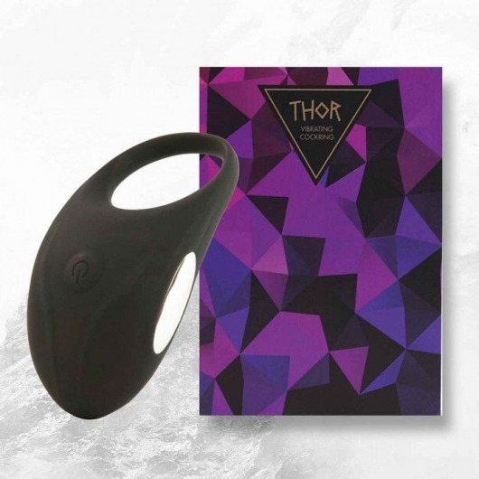 Черное эрекционное виброкольцо Thor Cockring - FeelzToys - в Твери купить с доставкой