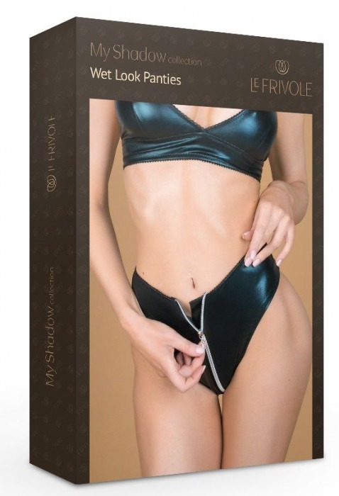 Соблазнительные трусики с двусторонней функциональной молнией - Le Frivole купить с доставкой