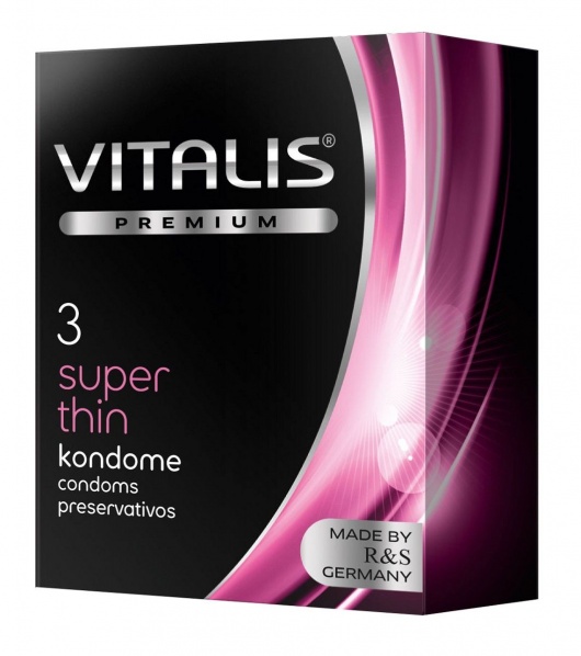 Ультратонкие презервативы VITALIS PREMIUM super thin - 3 шт. - Vitalis - купить с доставкой в Твери