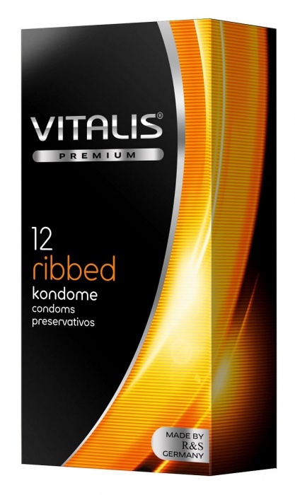 Ребристые презервативы VITALIS PREMIUM ribbed - 12 шт. - Vitalis - купить с доставкой в Твери