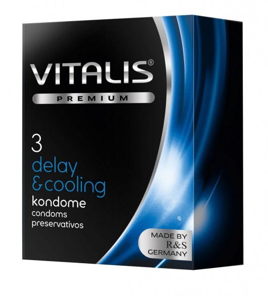 Презервативы VITALIS PREMIUM delay   cooling с охлаждающим эффектом - 3 шт. - Vitalis - купить с доставкой в Твери
