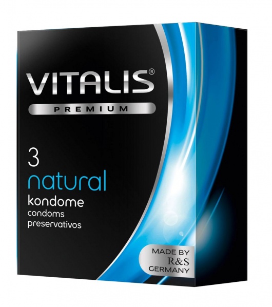 Классические презервативы VITALIS PREMIUM natural - 3 шт. - Vitalis - купить с доставкой в Твери