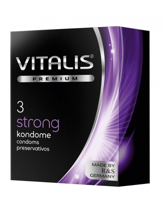 Презервативы с утолщенной стенкой VITALIS PREMIUM strong - 3 шт. - Vitalis - купить с доставкой в Твери