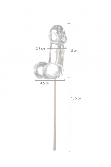 Прозрачный леденец в форме фаллоса со вкусом пина колады - Sosuчki - купить с доставкой в Твери