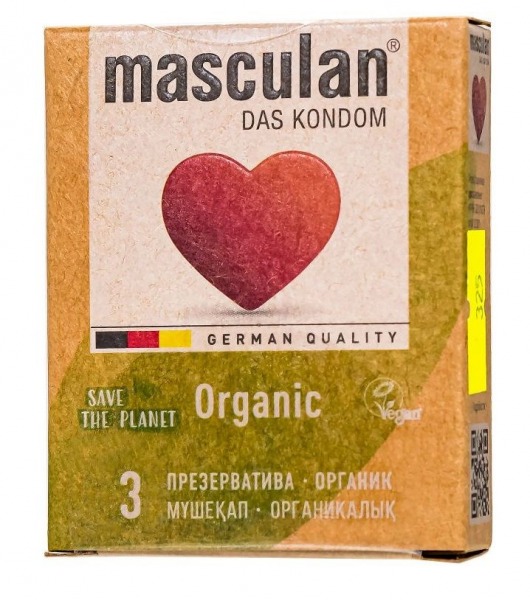 Экологически чистые презервативы Masculan Organic - 3 шт. - Masculan - купить с доставкой в Твери