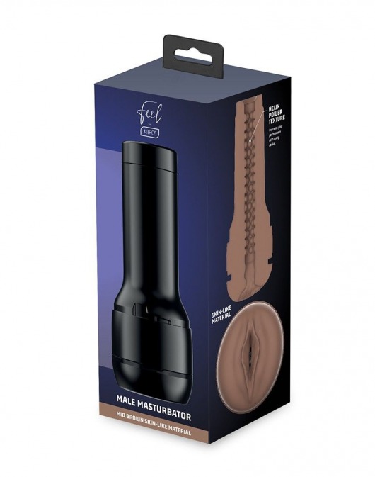 Коричневый мастурбатор-вагина Feel Stroker - Kiiroo - в Твери купить с доставкой