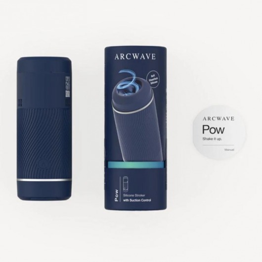 Синий мастурбатор с контролем всасывания Arcwave Pow Stroker - Arcwave - в Твери купить с доставкой