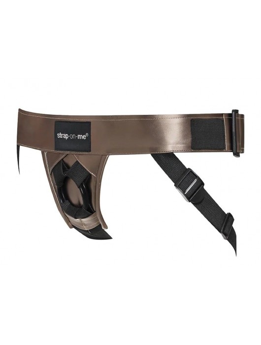 Бронзовый пояс для насадок Curious Harness - Strap-on-me - купить с доставкой в Твери