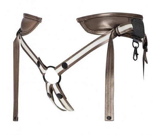 Бронзовый пояс для насадок Desirous Harness - Strap-on-me - купить с доставкой в Твери