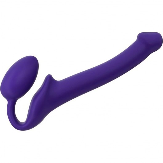 Фиолетовый безремневой страпон Silicone Bendable Strap-On - size S - Strap-on-me - купить с доставкой в Твери