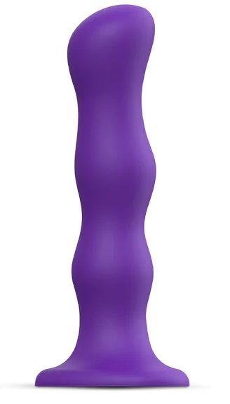 Фиолетовая насадка Strap-On-Me Dildo Geisha Balls size M - Strap-on-me - купить с доставкой в Твери