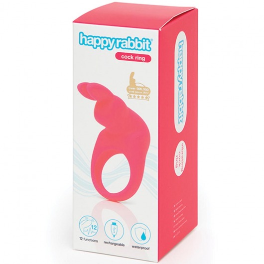 Розовое эрекционное виброкольцо Happy Rabbit Rechargeable Rabbit Cock Ring - Happy Rabbit - в Твери купить с доставкой