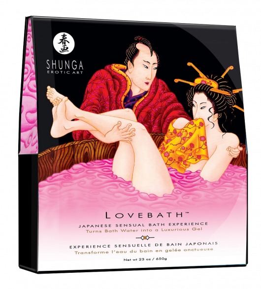 Соль для ванны Lovebath Dragon Fruit, превращающая воду в гель - 650 гр. - Shunga - купить с доставкой в Твери