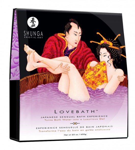 Соль для ванны Lovebath Sensual lotus, превращающая воду в гель - 650 гр. - Shunga - купить с доставкой в Твери