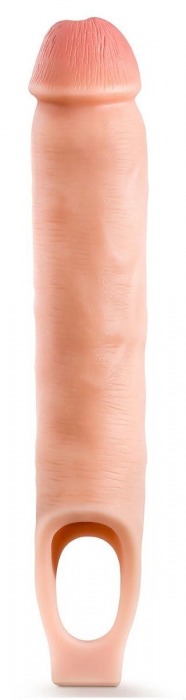 Телесная насадка-удлинитель 11.5 Inch Silicone Cock Sheath Penis Extender - 29,2 см. - Blush Novelties - в Твери купить с доставкой