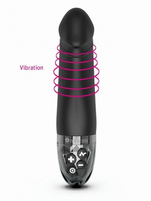 Черный вибратор с электростимуляцией Real Deal Neal - 16,5 см. - MyStim - купить с доставкой в Твери